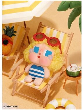 CRYBABY Vacation Mode On Series-Vinyl Plush Pendant Blind Box - Sunbathing